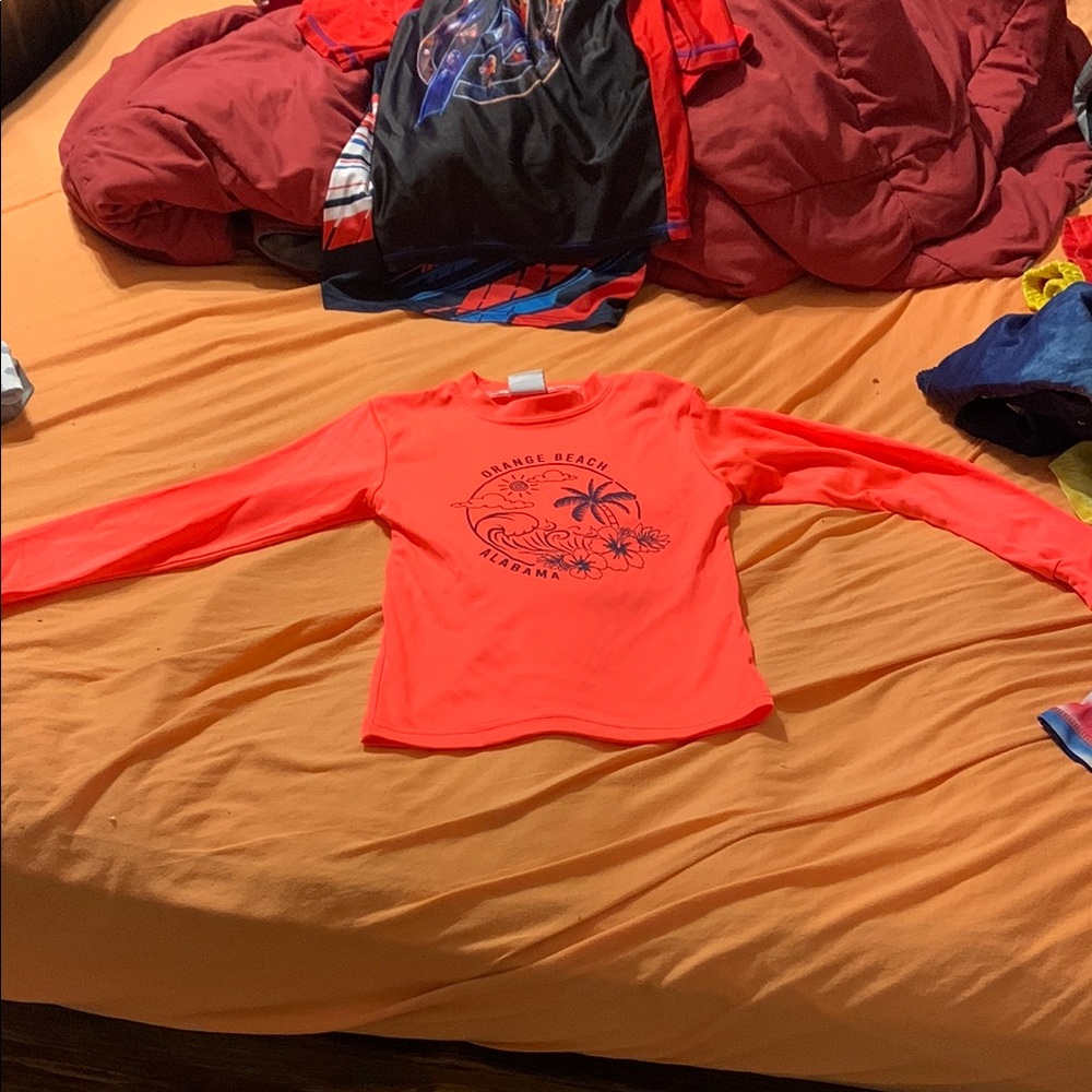 Orange Beach Graphic Long Sleeve Shirt